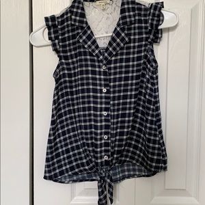 Girls  button down tank top